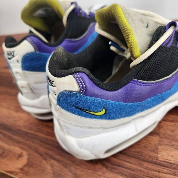 Nike DD9600 100 Men Air Max 95 Kaomoji White Blue Gray Purple Running Shoes 10.5